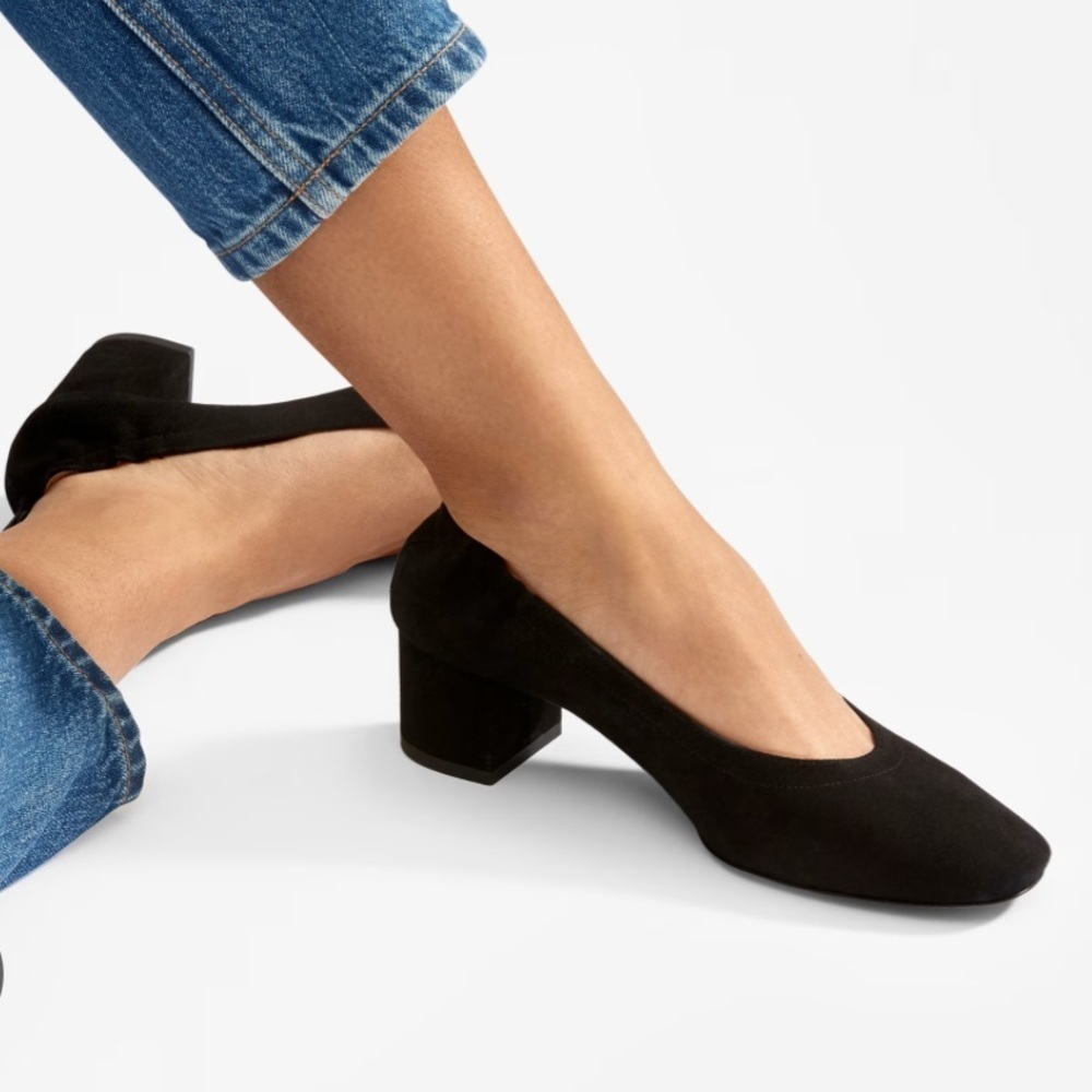 Everlane The Italian Leather suede Day Heel size 8.5